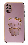 Eiroo Aynal Kitty Samsung Galaxy S20 Plus Standl Mor Silikon Klf