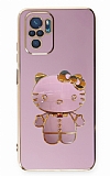 Eiroo Aynal Kitty Xiaomi Poco M5s Standl Mor Silikon Klf