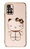 Eiroo Aynal Kitty Xiaomi Redmi 10 Prime 2022 Standl Pembe Silikon Klf
