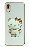 Eiroo Aynal Kitty Xiaomi Redmi 9A Standl Yeil Silikon Klf