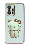 Eiroo Aynal Kitty Xiaomi 11T Standl Yeil Silikon Klf