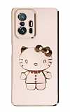 Eiroo Aynal Kitty Xiaomi 11T Standl Pembe Silikon Klf