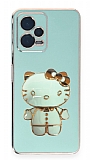 Eiroo Aynal Kitty Xiaomi Redmi Note 12 5G Standl Yeil Silikon Klf