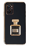 Eiroo Aynalı Parfüm Oppo A76 Standlı Siyah Silikon Kılıf