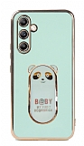 Eiroo Baby Panda Samsung Galaxy A14 4G Standl Yeil Silikon Klf