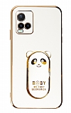 Eiroo Baby Panda vivo Y32 Standl Beyaz Silikon Klf