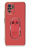 Eiroo Baby Panda Xiaomi Poco M5s Standl Krmz Silikon Klf