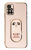 Eiroo Baby Panda Xiaomi Redmi 10 Prime 2022 Standl Pembe Silikon Klf