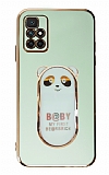Eiroo Baby Panda Xiaomi Redmi 10 Prime 2022 Standl Yeil Silikon Klf