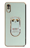 Eiroo Baby Panda Xiaomi Redmi 9A Standl Yeil Silikon Klf