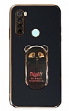 Eiroo Baby Panda Xiaomi Redmi Note 8 Standl Siyah Silikon Klf