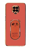 Eiroo Baby Panda Xiaomi Redmi Note 9 Pro Max Standl Krmz Silikon Klf