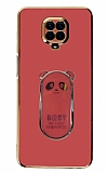 Eiroo Baby Panda Xiaomi Redmi Note 9 Pro Standlı Kırmızı Silikon Kılıf