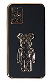Eiroo Bearbrick Xiaomi Redmi 10 Standl Siyah Silikon Klf