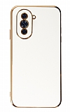 Eiroo Borderline Huawei nova 10 Pro Kamera Korumal Beyaz Silikon Klf