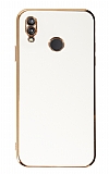 Eiroo Borderline Huawei P20 Lite Kamera Korumalı Beyaz Silikon Kılıf