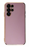 Eiroo Borderline Samsung Galaxy S23 Ultra Kamera Korumalı Mor Silikon Kılıf