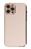 Eiroo Borderline iPhone 12 Pro Max Kamera Korumalı Pembe Silikon Kılıf
