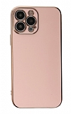 Eiroo Borderline iPhone 14 Pro Max Kamera Korumal Pembe Silikon Klf