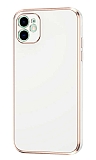 Eiroo Borderline iPhone 12 Kamera Korumal Beyaz Silikon Klf