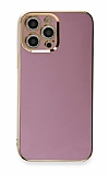 Eiroo Borderline iPhone 12 Pro Kamera Korumal Mor Silikon Klf