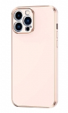 Eiroo Borderline iPhone 12 Pro Kamera Korumal Pembe Silikon Klf