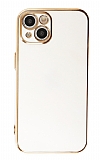 Eiroo Borderline iPhone 13 Mini Kamera Korumalı Beyaz Silikon Kılıf
