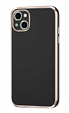 Eiroo Borderline iPhone 13 Kamera Korumal Siyah Silikon Klf