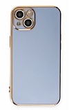 Eiroo Borderline iPhone 14 Plus Kamera Korumal Mavi Silikon Klf