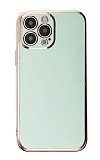 Eiroo Borderline iPhone 14 Pro Kamera Korumalı Açık Yeşil Silikon Kılıf