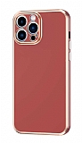Eiroo Borderline iPhone 14 Pro Kamera Korumalı Kırmızı Silikon Kılıf
