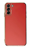 Eiroo Borderline Samsung Galaxy S21 Plus Kamera Korumal Krmz Silikon Klf