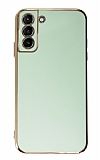 Eiroo Borderline Samsung Galaxy S21 Plus Kamera Korumal Yeil Silikon Klf