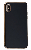 Eiroo Borderline iPhone XS Max Kamera Korumal Siyah Silikon Klf