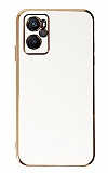Eiroo Borderline Oppo A96 Kamera Korumal Beyaz Silikon Klf