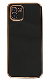 Eiroo Borderline Samsung Galaxy A03 Kamera Korumal Siyah Silikon Klf