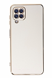 Eiroo Borderline Samsung Galaxy A12 Kamera Korumal Beyaz Silikon Klf
