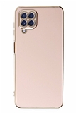 Eiroo Borderline Samsung Galaxy A12 Kamera Korumal Pembe Silikon Klf