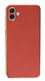 Eiroo Borderline Samsung Galaxy A04e Kamera Korumalı Kırmızı Silikon Kılıf