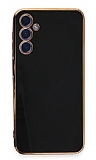 Eiroo Borderline Samsung Galaxy A24 4G Kamera Korumal Siyah Silikon Klf