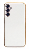 Eiroo Borderline Samsung Galaxy A24 4G Kamera Korumal Beyaz Silikon Klf