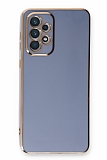 Eiroo Borderline Samsung Galaxy A33 5G Kamera Korumal Mavi Silikon Klf