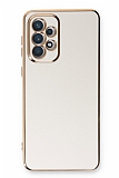 Eiroo Borderline Samsung Galaxy A33 5G Kamera Korumal Beyaz Silikon Klf