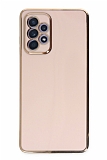 Eiroo Borderline Samsung Galaxy A52s 5G Kamera Korumal Pembe Silikon Klf