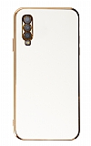 Eiroo Borderline Samsung Galaxy A70 Kamera Korumal Beyaz Silikon Klf