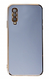 Eiroo Borderline Samsung Galaxy A70 Kamera Korumal Mavi Silikon Klf
