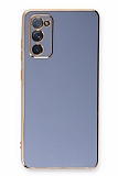 Eiroo Borderline Samsung Galaxy S20 FE Kamera Korumalı Mavi Silikon Kılıf