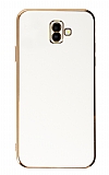 Eiroo Borderline Samsung Galaxy J6 Plus Kamera Korumalı Beyaz Silikon Kılıf