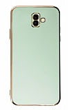 Eiroo Borderline Samsung Galaxy J6 Plus Kamera Korumalı Yeşil Silikon Kılıf