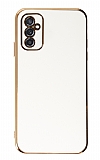 Eiroo Borderline Samsung Galaxy M52 5G Kamera Korumalı Beyaz Silikon Kılıf